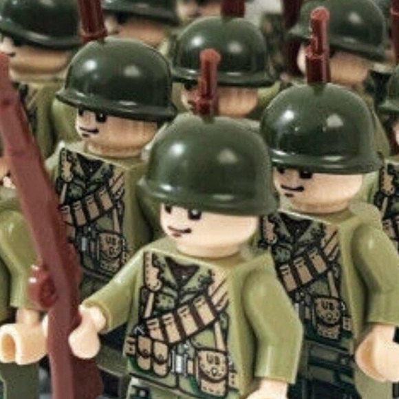 8 Piece WW2 Military Figure USA American German Lego Compatible Minifig - Picture 6 of 7
